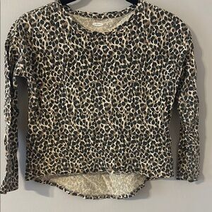 Old Navy Kids Leopard Print Long Sleeve Top
